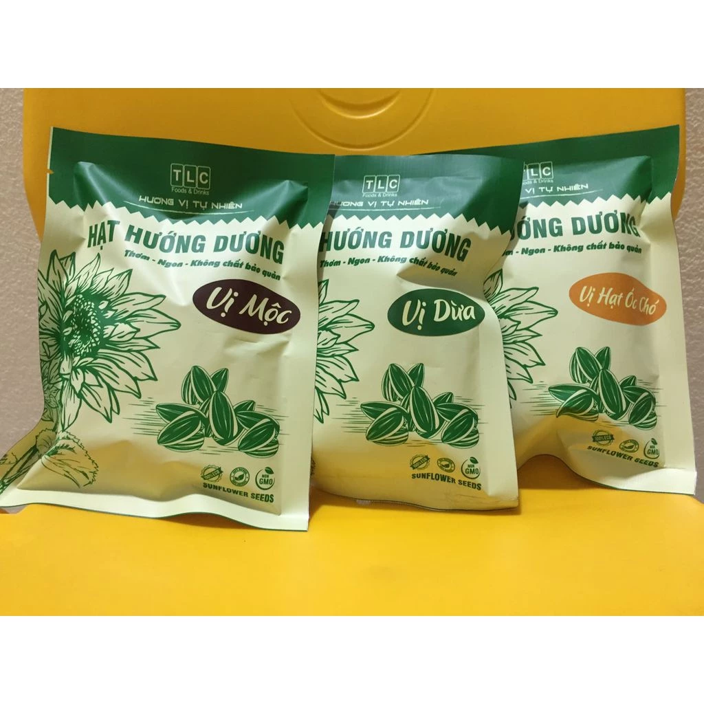 Hạt hướng dương vị Mộc, Dừa, Óc chó, Táo đỏ gói 50-55 gam