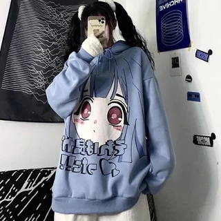 [Có sẵn] Áo Hoodie Xanh Anime