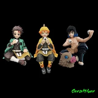 ( SẴN ) MÔ HÌNH Kamado Tanjirou Agatsuma Zenitsu Hashibira Inosuke Cơm nắm BẢN ĐẸP FIGURE THANH GƯƠM DIỆT QUỶ