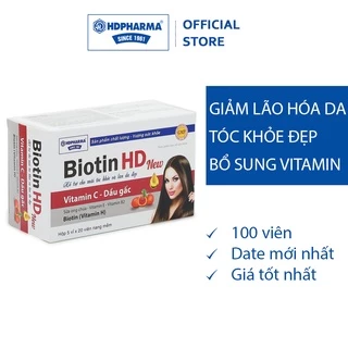 Biotin HD New - Bổ Sung Biotin Và Vitamin, Giảm Lão Hóa Da, Tóc Khỏe Đẹp