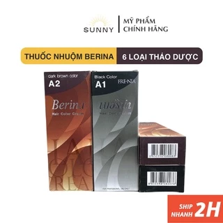 Thuốc nhuộm tóc Berina Thái Lan phủ bạc màu A1, A2