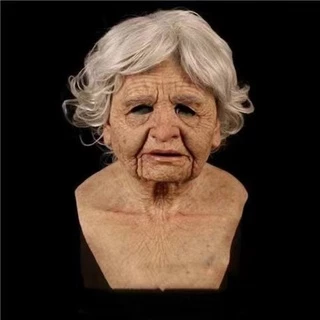 Mặt nạ hóa trang silicon tạo hình nhân vật bà già độc đáo