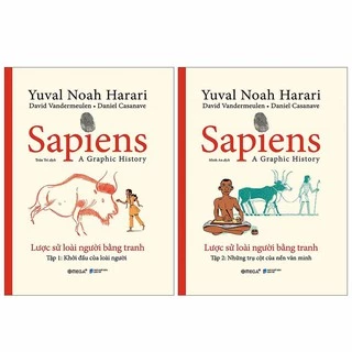 Sách  Combo Sapiens: Lược Sử Loài Người Bằng Tranh: Tập 1(Khởi Đầu Của Loài Người) + Tập 2(Các Trụ Cột Của Nền Văn Minh)