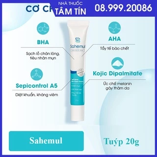 [CHÍNH HÃNG] Tuýp kem ngừa mụn Sahemul 20gr - Dùng cho  mụn bọc, mụn mủ, mụn trứng cá và thâm mụn