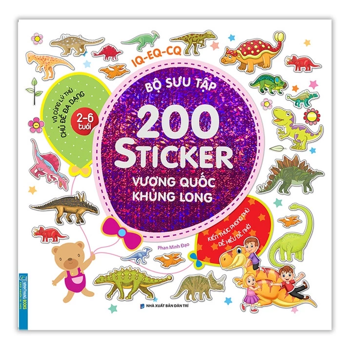 Sách - Bộ sưu tập 200 sticker - Vương quốc khủng long (tái bản)