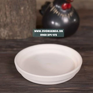 Đế lót chậu trắng lớn 14cm