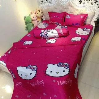 Bộ ga 5 món (MẪU hello kitty)