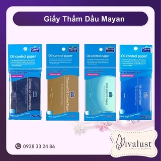 Giấy Thấm Dầu Mayan - Đủ Loại 100 tờ, 200 tờ, Phấn, Than hoạt tính