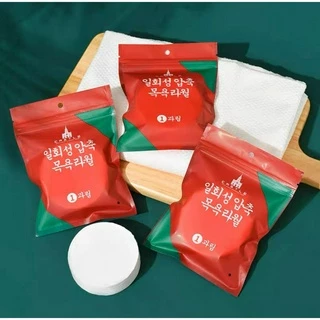 Khăn tắm nén du lịch, khăn spa viên nén, Khăn mặt nén, combo phụ kiện du lịch (Full size) 88393