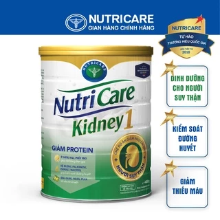 [Tặng 1 lọ yến] Sữa bột Nutricare Kidney 1 dinh dưỡng y học cho người suy thận 400g