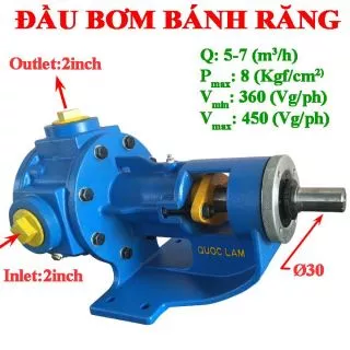 BƠM BÁNH RĂNG ĂN KHỚP TRONG (Bơm sơn, bơm nhớt, hóa dầu)