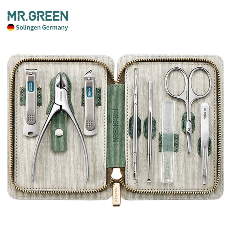 Bộ 8 dụng cụ chăm sóc móng MR.GREEN bằng thép không gỉ