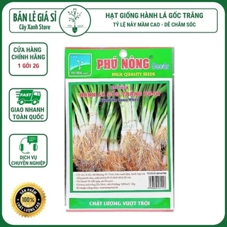 Hạt Giống Hành Lá Gốc Trắng Cao Sản 2Gr Dễ Trồng, Nhanh Thu Hoạch - Phú Nông Seeds - Key: Đất sạch, Phân Bón, Hữu Cơ