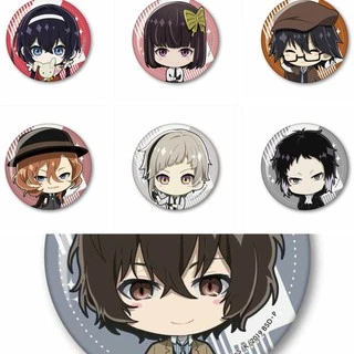 (KẺ SỌC TRẮNG) Huy hiệu IN HÌNH Bungou stray dogs Văn hào lưu lạc anime chibi xinh xắn dễ thương