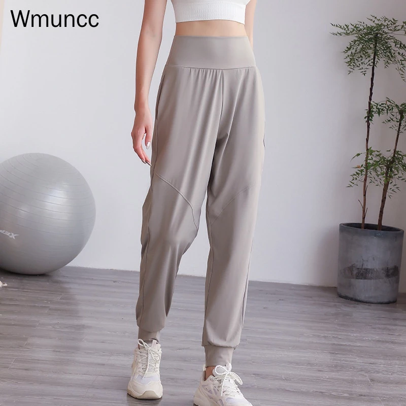 Wmuncc 2026 wmuncc Quần Legging Thể Thao Lưng Cao Dáng Suông Mau Khô Có Túi Thời Trang Cho Nữ