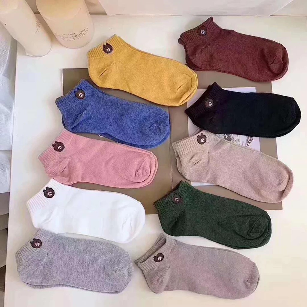 sỉ 10 đôi tất gấu cổ ngắn siêu hót