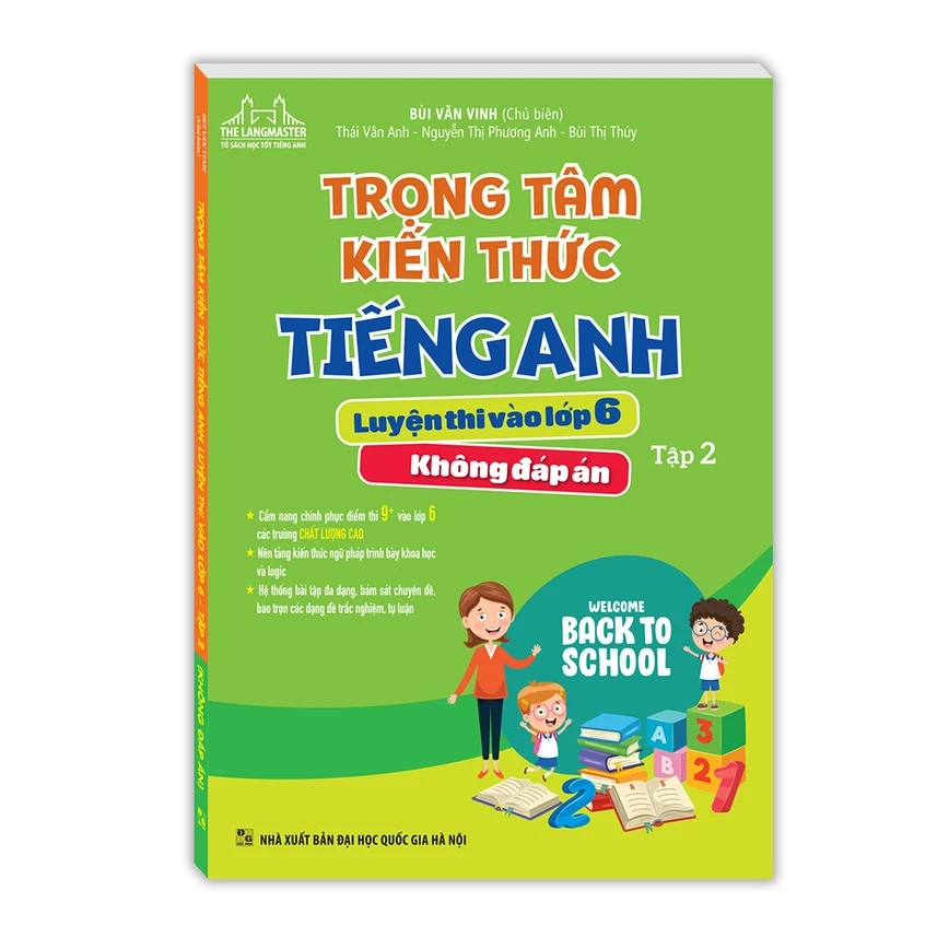 Sách-Trọng tâm kiến thức tiếng anh luyện thi vào lớp 6 tập 2 (không đáp án)