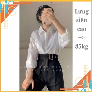 Quần Tây đai khoá trước lưng siêu cao mã 508 đai vuông