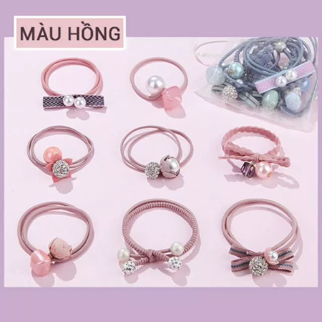 set 10 cột tóc Hàn Quốc mẫu đẹp