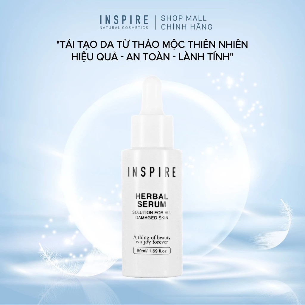 Serum Tái Tạo Da INSPIRE HERBAL SERUM  Phục Hồi Hư Tổn Trẻ Hóa Làn Da Dưỡng Da Sáng Mịn 50ml