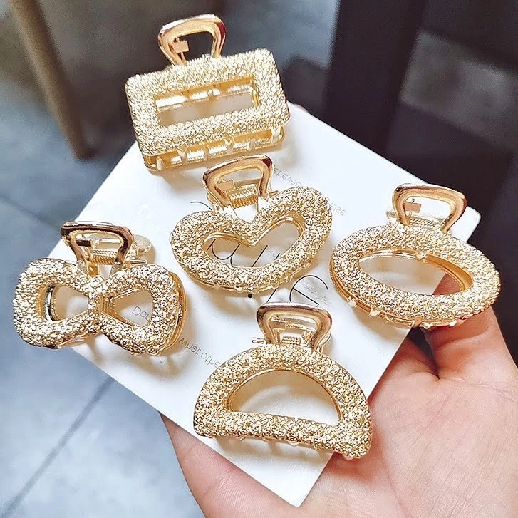 [RẺ NHƯ SỈ] ⚠️⚠️ Set 5 Kẹp tóc càng cua Hàn Quốc màu vàng HOT TREND siêu xinh cute (Có bán lẻ)