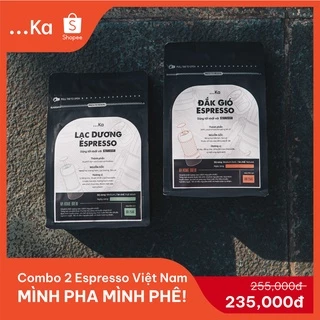 COMBO Dark Gió-Lạc Dương, Cà phê rang xay nguyên chất pha Espresso dùng tốt nhất với Staresso, Wacaco - KaHomebrew