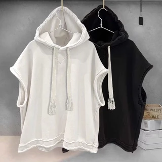 Áo Hoodie Dây Rút Không Tay Màu Trơn Đơn Giản Thời Trang Dành Cho Nam Nữ 2022