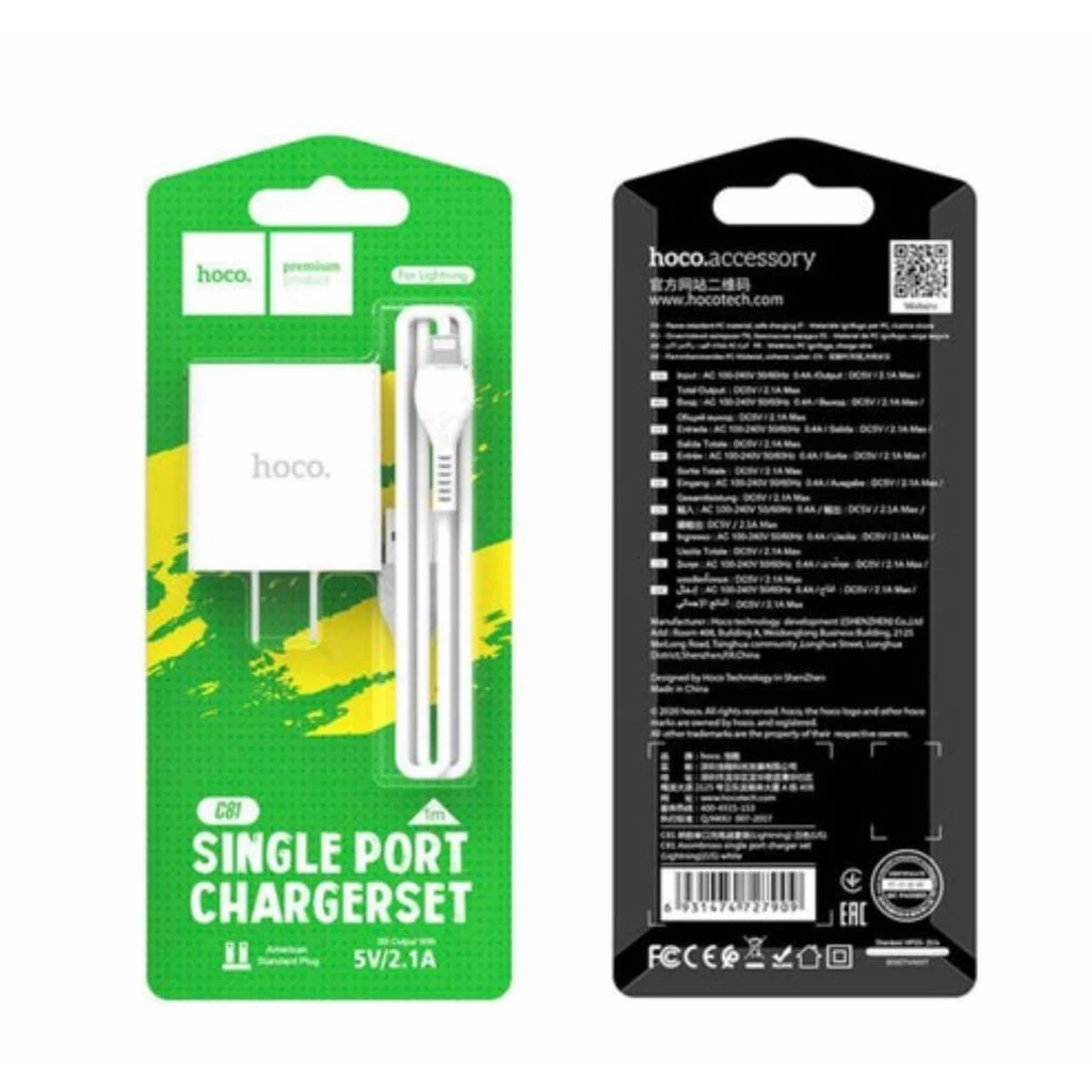 Bộ Củ sạc Hoco C81/C81A-- Micro- TypeC