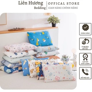 Gối cotton cho bé 100% thấm hút mồ hôi tốt, chất liệu cotton thoáng mát tạo cảm giác dễ chịu cho bé kích thước 30x50cm