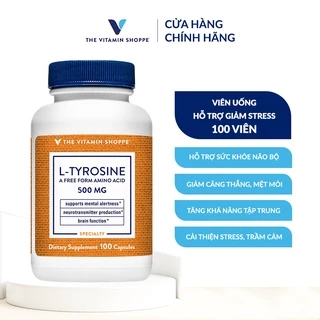 Viên uống hỗ trợ giảm stress THE VITAMIN SHOPPE L-tyrosine 500 MG 100/300 viên