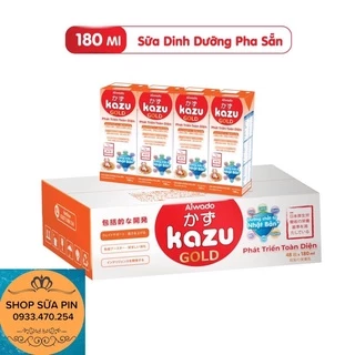 Thùng 48 hộp sữa bột pha sẵn kazu gold 180ml - phát triển toàn diện