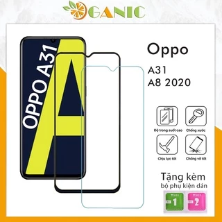 Kính cường lực oppo A31/A8 full màn 9D độ cứng 21h chống trầy xước rơi vỡ màn hình tặng kèm khăn lau