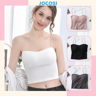 Áo bra 2 dây nữ đẹp, áo lót không gọng dáng dài phong cách croptop gợi cảm JOCOSI B259