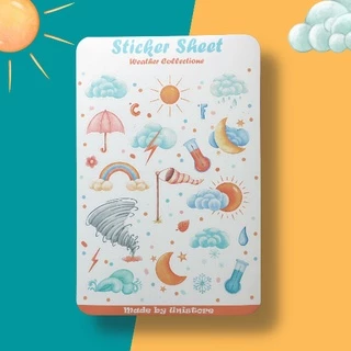 Sticker sheet wethear collection - Sticker thiết kế | Bullet journal sticker