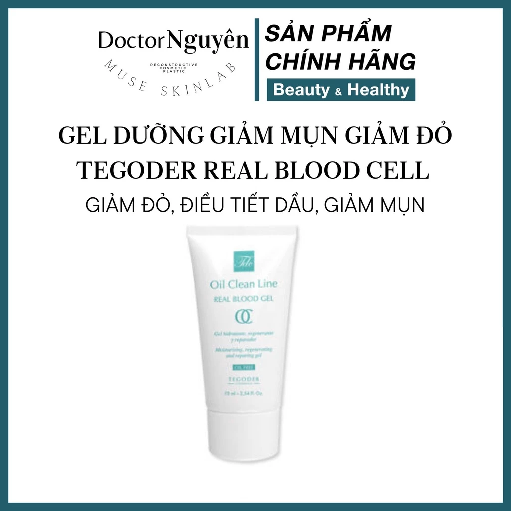 Kem Giảm Mụn Giảm Đỏ Tức Thì Tegoder Real Blood Gel 75ml