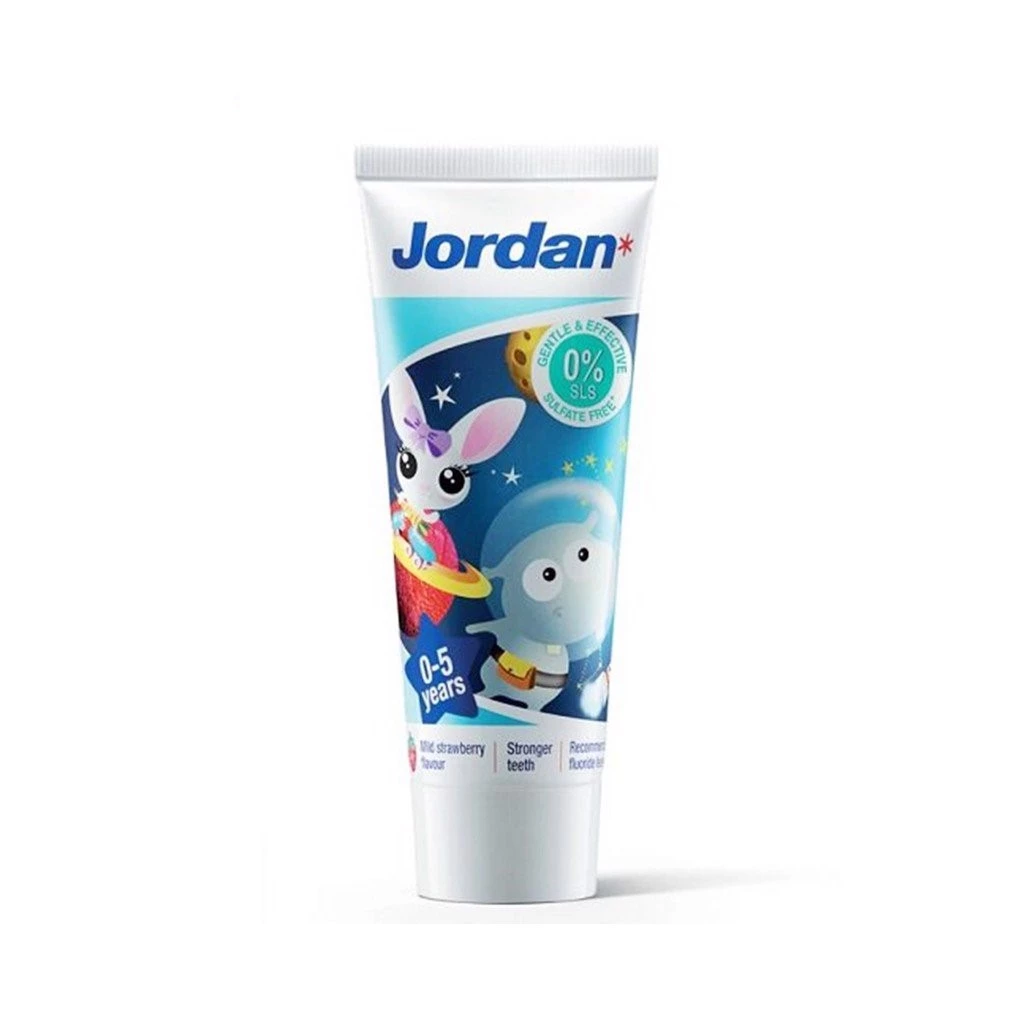 [Hàng tặng - Không bán] - Kem đánh răng cho trẻ em 0-5 tuổi vị dâu Jordan Step 1 - 75g