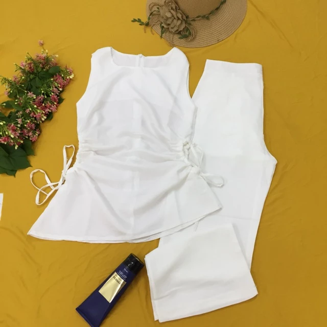 Bộ sét quần dài áo rút hai bên hông Carnation Shop