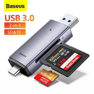 Đầu Đọc Thẻ Nhớ Baseus 2 Trong 1 Cổng USB 3.0 Type C Sang Micro SD TF