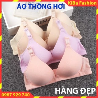 [ÁO LÓT THÔNG HƠI] Áo lót bầu cho con bú sau sinh, không gọng, đệm mút mỏng,  nâng đỡ ngực chống chảy xệ tốt, có cúc bấm