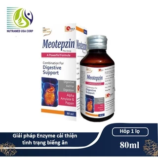 Siro chính hãng Nutramed Meotepzin Plus bổ sung enzyme , cải thiện tình trạng biếng ăn ở trẻ nhỏ