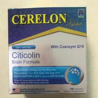 Viên bổ não Cerelon Gold Giúp hoạt huyết dưỡng não, bề, tăng cường lưu thông máu, giảm tiền đình - Hộp 100 viên