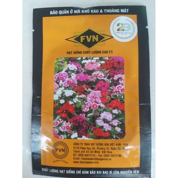 Hạt giống hoa cẩm chướng FVN Dianthus gói 100 hạt