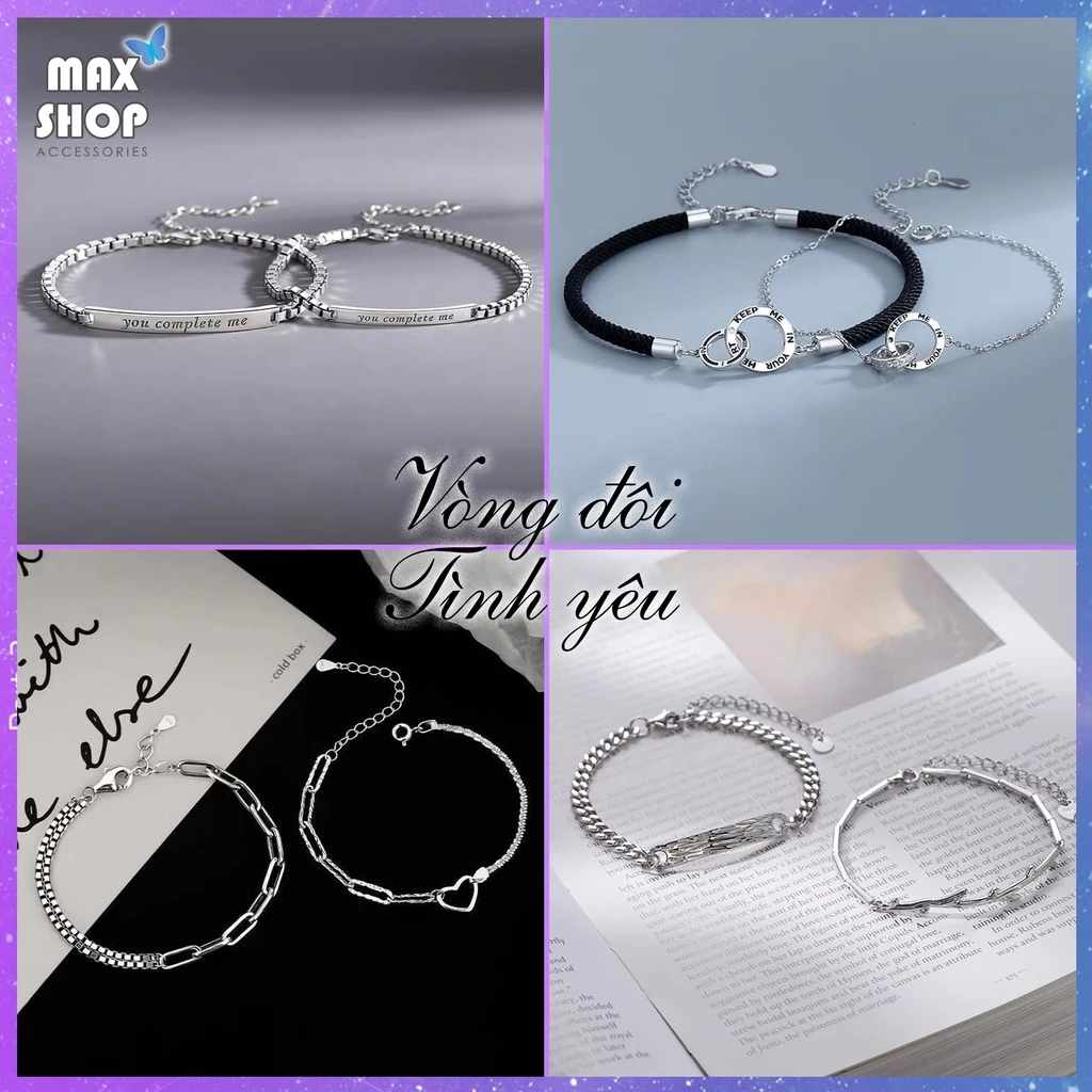 Vòng đôi COUPLE TÌNH YÊU cho cặp đôi nam nữ nhiều mẫu mới cực xinh