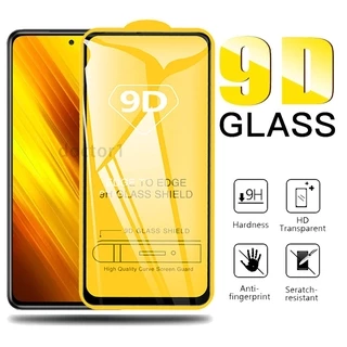 Kính cường lực 9D bảo vệ toàn màn hình dành cho Xiaomi Mi POCO C65 C55 C40 F5 X6 X5 X4 F4 X3 F3 GT NFC M6 M5 M5s M4 M3 F2 Pro 5G 4G 2024