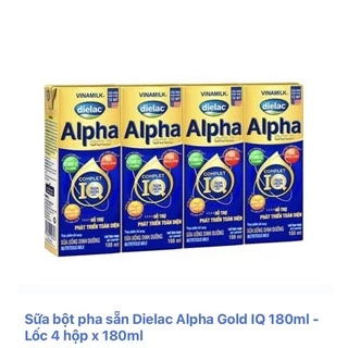Lốc 4 Hộp Sữa Bột Pha Sẵn Dielac Alpha Gold IQ 110ml - 180ml