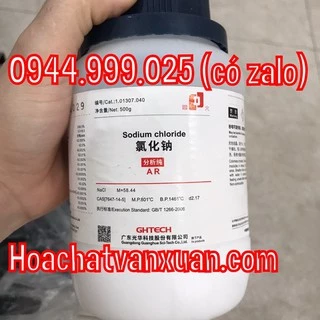 Hoá chất sodium chloride NaCl JHD CAS 7647-14-5 lọ 500g natri clorua sơn đầu