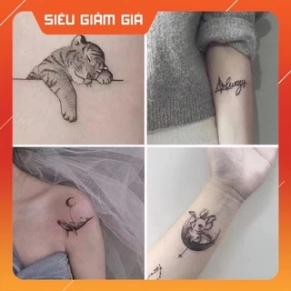 【Tattoo Official】Hình Xăm Dán Tạm Thời 4cm X 6cm lên hình ngay Chống Thấm Nước 15 Ngày