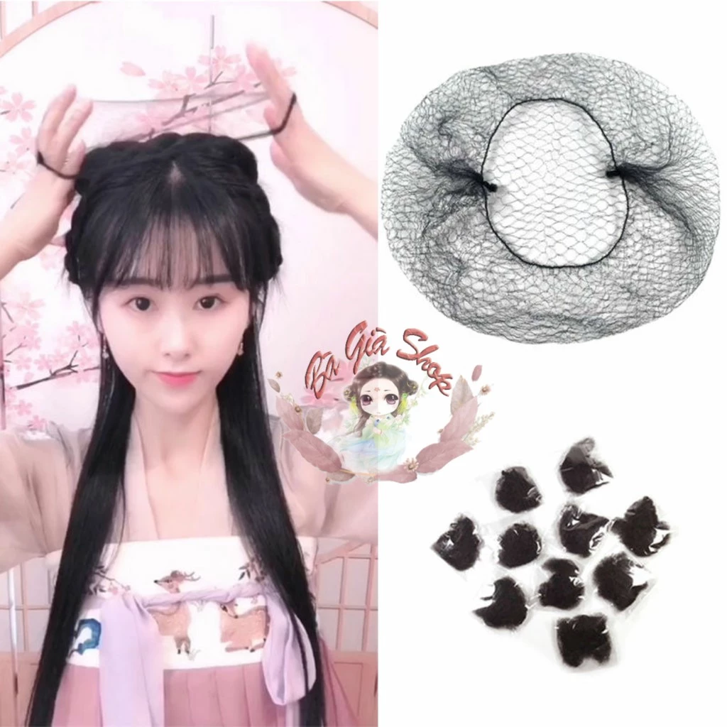Combo 5 lưới trùm làm gọn tóc búi khi tạo kiểu