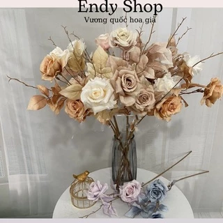 Hoa hồng giả hoa giả trang trí nhà cửa, quán cafe, decor phòng, phụ kiện chụp ảnh - Endy Shop