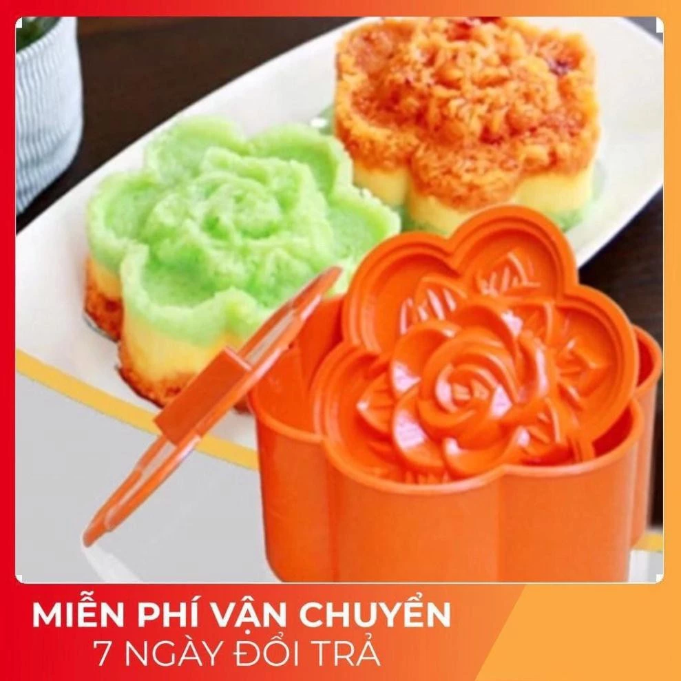 (MỚI) khuôn xôi / khuôn bánh hình bông hoa ,trái tim chất liệu nhựa PP